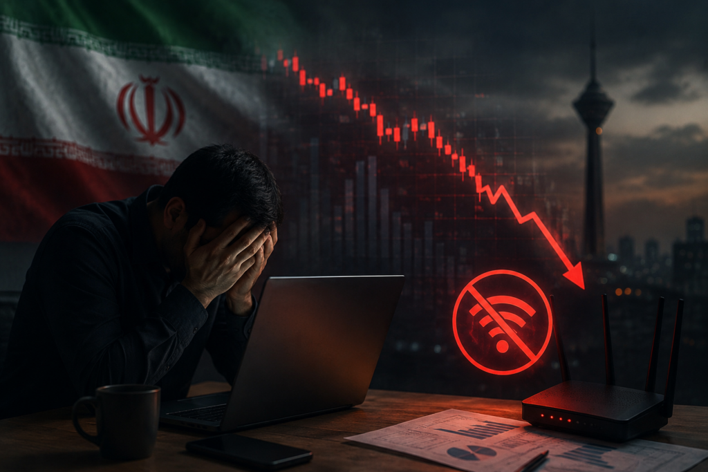 أزمة رقمية خانقة في إيران تهدد الاقتصاد بخسائر يومية ضخمة