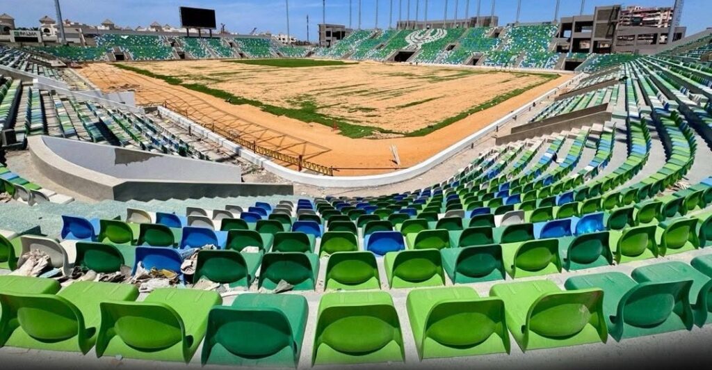 غرف الكهرباء تدخل مراحلها النهائية باستاد المصري الجديد