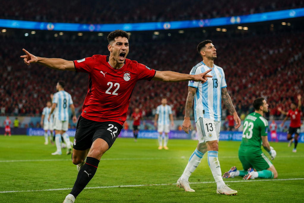 زيكو يعزز تقدم منتخب مصر بالهدف الثاني أمام الأرجنتين
